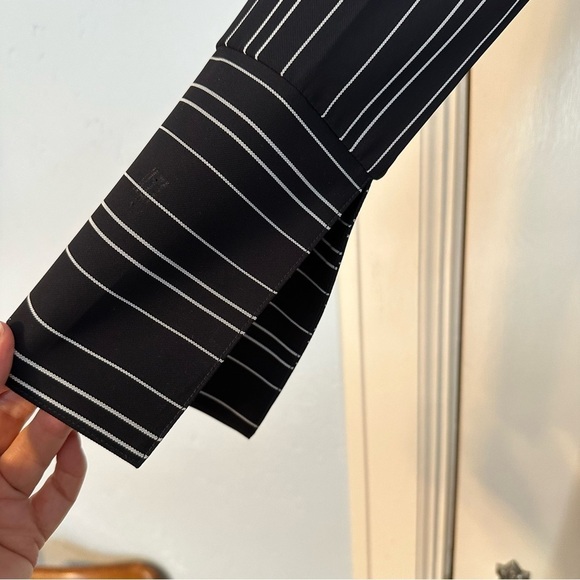 Zara Basics Kimono Longline Cardigan Striped Black & White Long Sleeve Size S - Picture 5 of 9